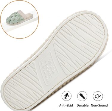 Жіночі зимові домашні капці з ефектом пам'яті (Memory Foam), теплі та м'які, м'ятно-зелені, розмір 38.5/40 EU