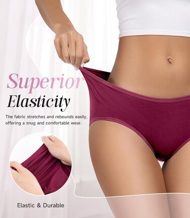 Танстц (TANSTC) жіночі труси-сліпи з бавовни, 6 шт. в упаковці, низька талія, еластичні, дихаючі, XS