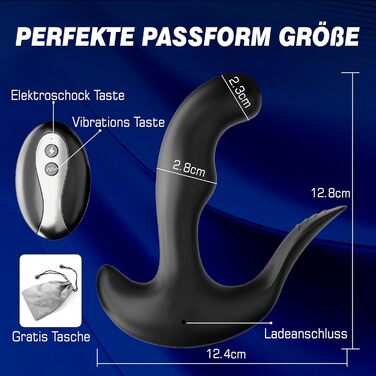 Вібратор для простати - анальний вібратор з 5 імпульсів та 10 вібрацій для чоловіків та жінок. Іграшки для анального сексу, парні іграшки.