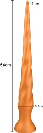 Анальний плаг Roluck для чоловіків, 54 см, з м'якого силікону, з присоском для масажу простати та анального оргазму