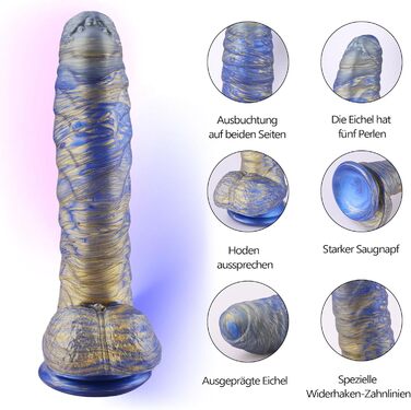 Реалістичний дилда для жінок 22 см, MOCOYA з потужним присоском, іграшки для дорослих, анальні іграшки, A-Blaugold