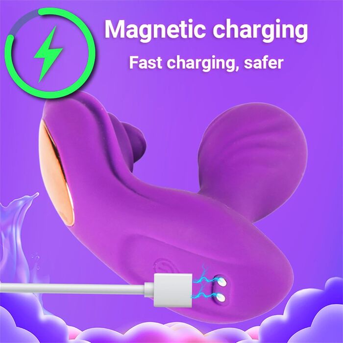 Вібратор-метелик для жінок: кліторальний та G-точковий, 9 режимів, з пультом дистанційного керування, перезаряджається