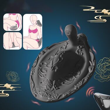 Вібратор OnundOn Erotik Butterfly - стимулятор G-точки для жінок, 12 режимів, чорний