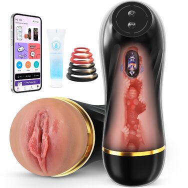 Електричний мастурбатор для чоловіків Pocket Pussy з 10 режимами вібрації, імітатор орального сексу