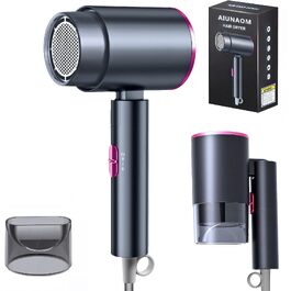 Складаний фен для волосся AIUNAOM 2000W, професійний дорожній фен з режимами гарячого та холодного повітря для дому та салону
