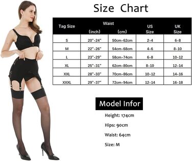 Жіночий корсетний пояс KLONKEE з 6 гачками, широкі мереживні шорти-тримачі, мереживні панчохи-тримачі з 6 регульованими металевими затискачами, чорний