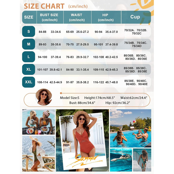 Купальник жіночий Badeanzug з формирующим ефектом, витончений крій, V-подібний виріз, сексуальна сітка, чашки (Оранжево-червоний, XXL)