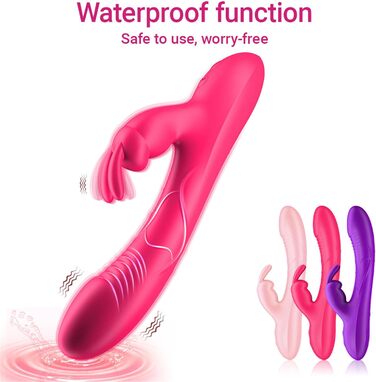 Вібратор для жінок Klitoris та G-точка, Rabbit Silikon, 10 режимів, для пар, фіолетовий