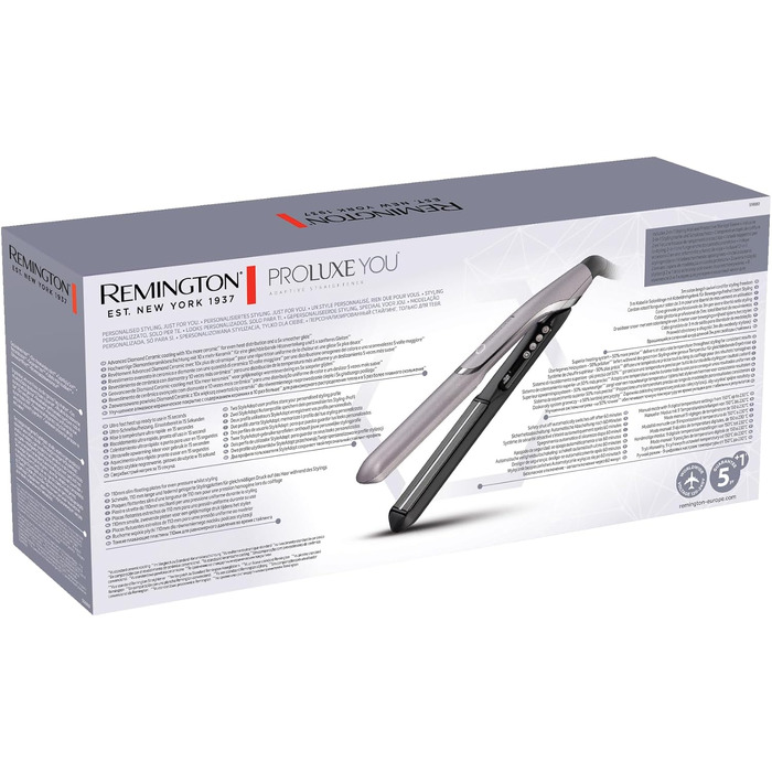 Випрямляч для волосся Remington PROluxe You S9880 з діамантовим керамічним покриттям та технологією StyleAdapt™