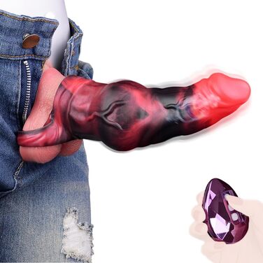 Вібратор-аналіз для пар: реалістичний вібратор у вигляді собачого пениса з 10 режимами