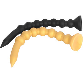 Анальний дилататор Cafurey 60 см з 7 кульками, м'який силікон, для жінок та чоловіків (золотий)