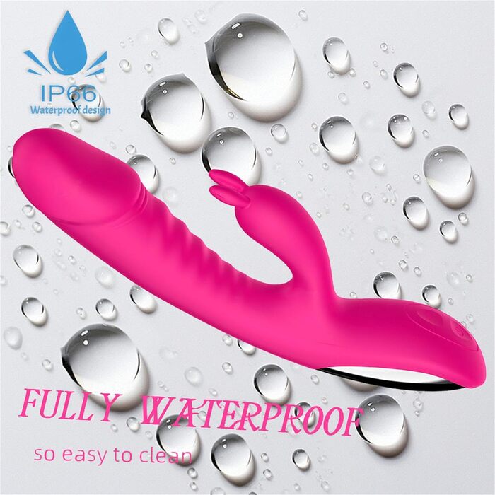 Вібратор силіконовий для G-точки з 10 режимами вібрації, нагріванням, для жінок. Кролик, рожевий. Інтимні іграшки