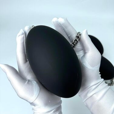 Анальний плаг з силікону у формі яйця, з ланцюгом з нержавіючої сталі, анальний м'ячик, анальні кульки, анальний ділдо, великі яйця, анальний масаж, вагінальне використання, мастурбація для жінок та чоловіків, секс-іграшка (S)