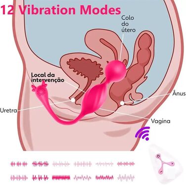 Електричний масажер для вагіни з силікону з пультом дистанційного керування, 12 режимів вібрації, тренувальний пристрій для жінок