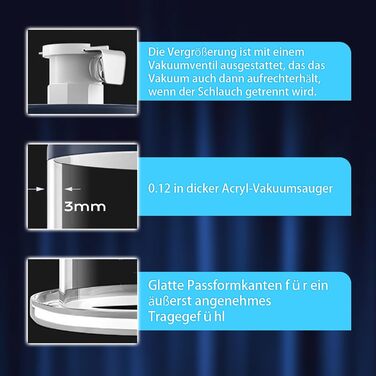 Насос для збільшення пеніса: ручний вакуумний насос з манометром та 6 силіконовими кільцями. Іграшка для чоловіків, збільшувач пеніса. Діаметр: 6.35 см