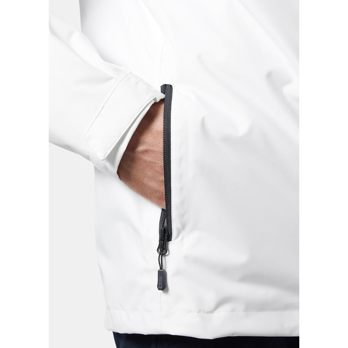 Чоловіча утеплена куртка-мідлеєр Helly Hansen Midlayer Crew Jacket 2.0 з капюшоном, водонепроникна outdoor-куртка, біла, розмір 4XL