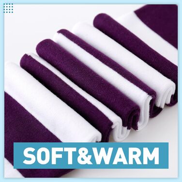 Шкарпетки Kayhoa з бавовни у смужку, до коліна/стегна (M, Синій/Фуксія/Зелений/Фіолетовий)