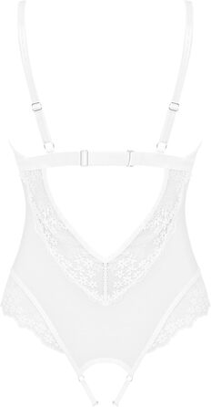 Сексуальний жіночий комплект спідньої білизни Selente Love & Fun: боді/відкритий боді та шовкова маска для очей, виготовлено в ЄС, розмір M-L, білий