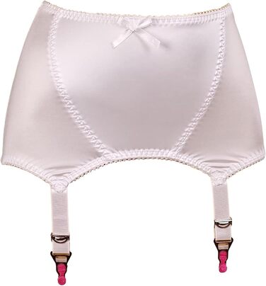 Жіночий корсетний пояс ZHEYDAHOU з 6 ремінців, сатиновий, для панчіх, білий, XL