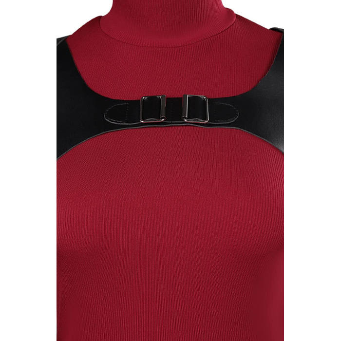 Косплей костюм Ади Вонг: сексуальне в'язане червоне плаття-костюм для Хелловіну, карнавалу та вечірок