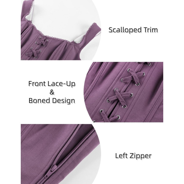 Жіночий корсет-топ SCARLET DARKNESS з шнурівкою, стиль Ренесанс, Пірат, Готика, бюстєль (14, фіолетовий)