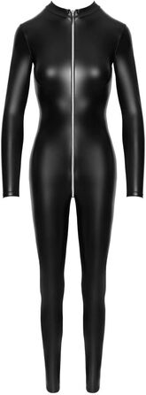 Чорний латексний боді з блискавкою спереду для жінок Noir Handmade, XL