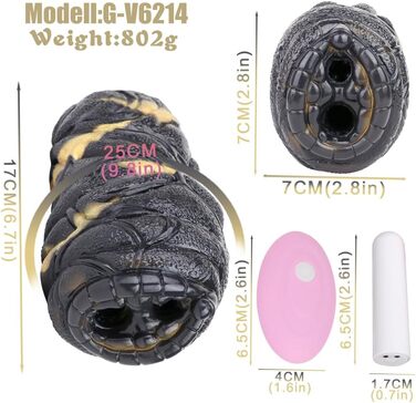 Вібраційний мастурбатор Lmgoc Tierserie з реалістичним дизайном, 10 режимів вібрації, силікон, для чоловіків