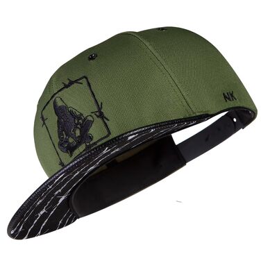 Кепка-снэпбек Nebelkind Unisex з принтом Barbed Wire, регульований розмір, стиль streetwear, колір оливковий
