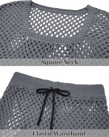 Костюм-сет чоловічий AIEOE з сітки (короткі шорти та сорочка), сірий, розмір 3XL