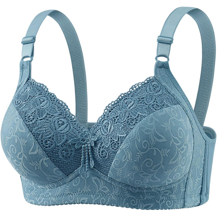 3er комплект бюстгальтерів без кісточок для жінок Push Up, великі груди, класичний комплект, м'який та зручний, для щоденного використання (чорний+синій+сірий), 95C