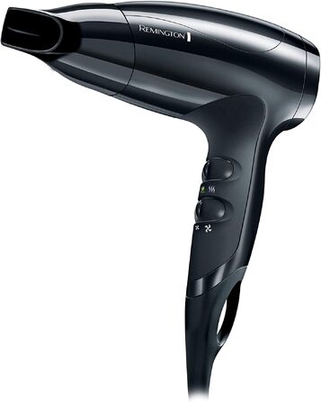 Компактний фен для волосся Remington Compact D5000, 1800 Вт, з насадкою-концентратором, 3 режимами температури та 2 рівнями обдуву, Eco-режим