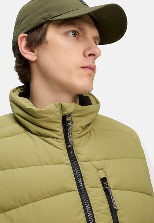 Чоловічий жилет camel active з коміром-стійкою, колір моховий камінь, розмір XXL