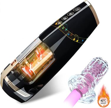 Масажер для чоловіків ChicLSQ 3Teleskopні швидкості, 5 режимів, автоматичний нагрів, електричний секс-іграшка