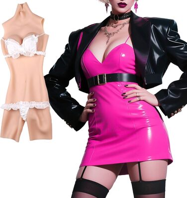 Комбінезон для кросдресерів YEEFAIRY з силікону, з реалістичною формою грудей, S, колір: гель-жовтий