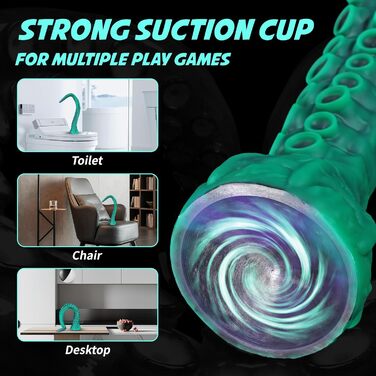 Анальний дилдо з силікону 'Nothosaur' з присосками, для жінок та чоловіків, фентезійний дизайн, (M, Summon)