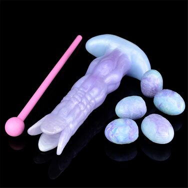 Анальний дилда з силікону Axcroo з 5 кульками, яйцем, для анального секса, мастурбації, для жінок та чоловіків