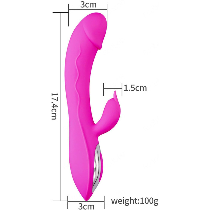 Вібратор G-Spot з силікону, 7 режимів вібрації, для жінок, чорний