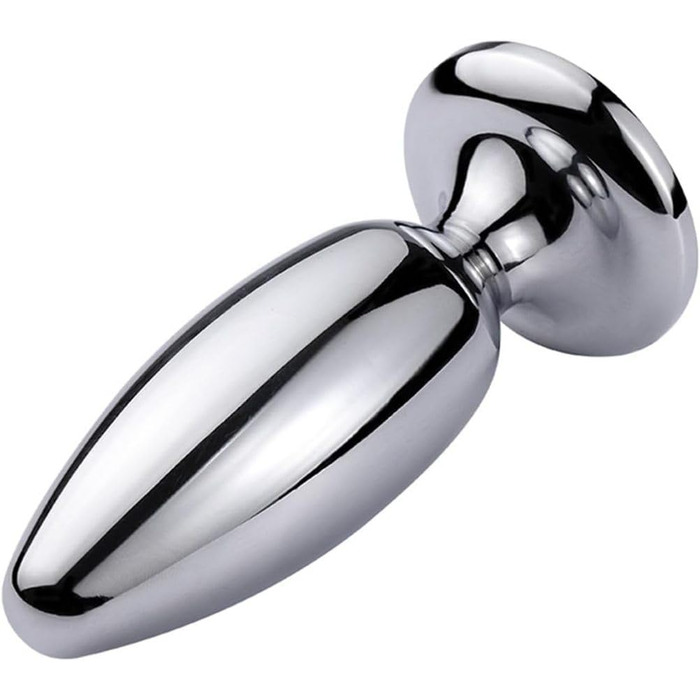 Металевий анальний плагін Tplkxurib 3 розміри: анальний стимулятор, дildo з нержавіючої сталі з діамантовою основою, масажер простати, анальний дилататор для чоловіків та жінок, сріблястий, L