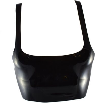 Латексний топ Rubberfashion Kurz - Латексний бюстгальтер - Латексна сорочка для жінок та чоловіків XL, чорний, 0.4 мм