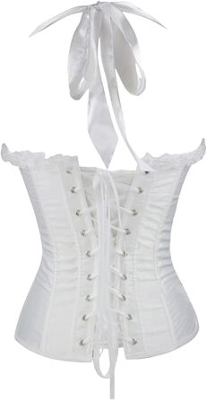 Корегуючий топ для жінок Korett, вінтажний стиль, середньовіччя, Ренесанс, квітковий принт, регульовані бретелі, шнурівка, сітка, аксесуар для суконь, бюстгальтер, білий, XL