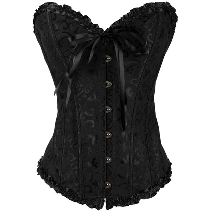 Корсет для жінок Sxybox: чорний корсет-топ з шнурівкою, готичний стиль, для повних грудей