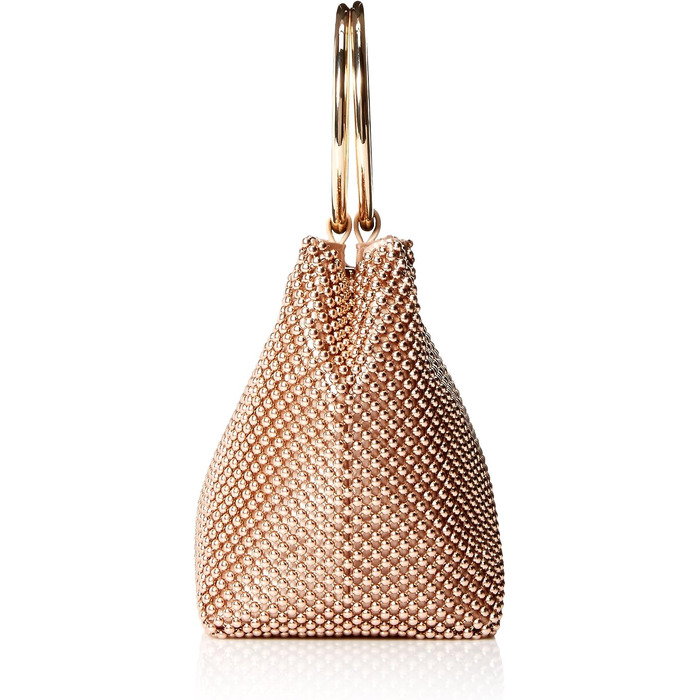 Жіноча сумка-клатч Jessica McClintock Gwen Ball Mesh з кільцем-ручкою, Rose Gold (рожеве золото)