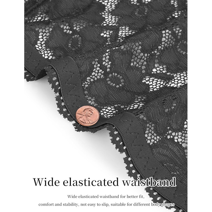 Сексуальний комплект спідньої білизни: страпгуртel з мереживом, широкі еластичні ремінці, чорний, великі розміри XL-XXL
