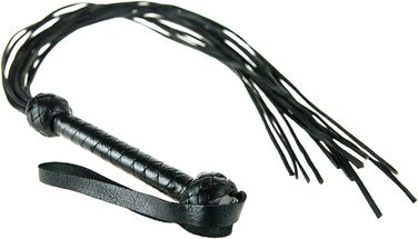 Чорна ге́ртка з преміум-шкіри буйвола, ручної роботи, 65 см - для еротики, SM, секс-іграшки