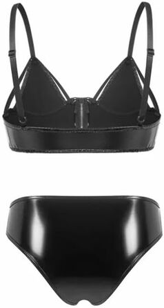 Сексуальна жіноча білизна GRRKDFQ: труси-сліпи з блискавкою (чорний, XL)