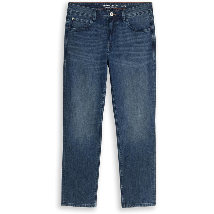 Чоловічі джинси Tom Tailor TTMARVIN Straight з еластичним стрейчем, Mid Stone Bright Blue Denim, 34W / 32L