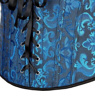 Корсет для фігури Grebrafan з підтримкою грудей, чорно-синій, розмір 28-30