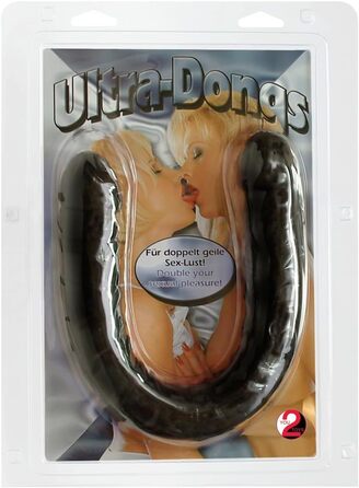 Двосторонній дildo You2Toys з гнучким матеріалом для жінок, чоловіків та пар (чорний)