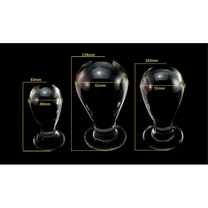 Скляний дилдо OnundOn для ануса, великий діаметр 61 мм (L)