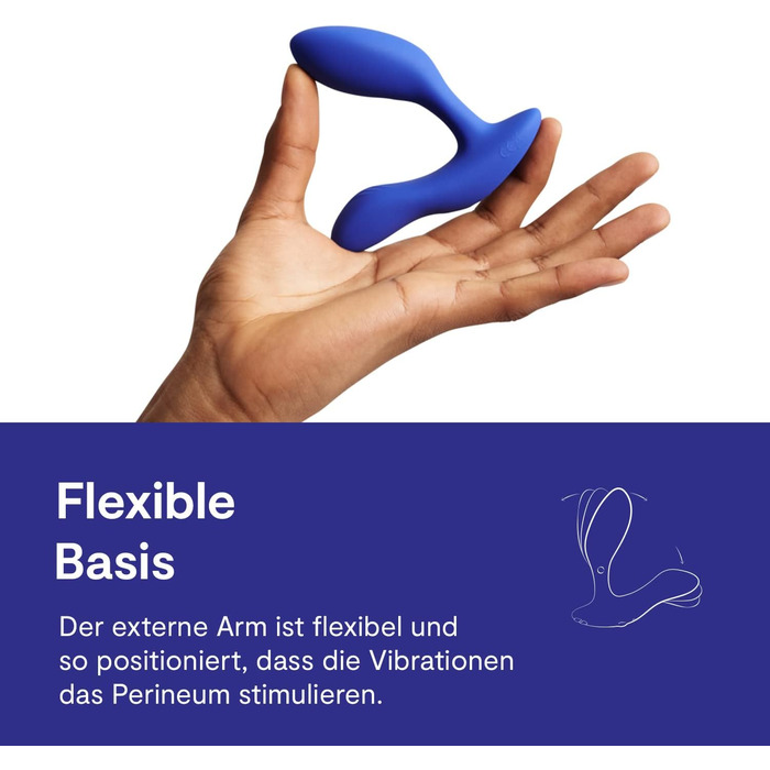 We-Vibe Vector: Масажер простати та перинеума для чоловіків - анальний секс-іграшка з пультом дистанційного керування - Bluetooth, силікон, блакитний